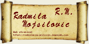 Radmila Mojsilović vizit kartica